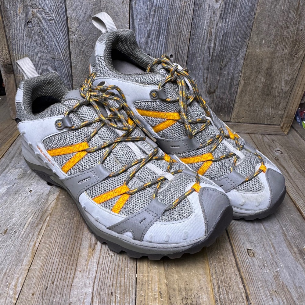 Merrell Moab Waterproof Hiking Shoes Womens 11 Brindle Aluminum J52408 Vibram